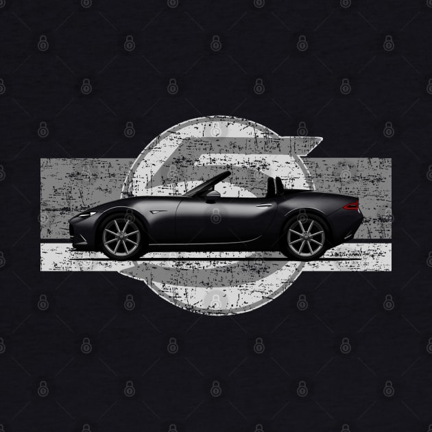 My drawing of the iconic Japanese roadster sports car ND with background 5 by jaagdesign